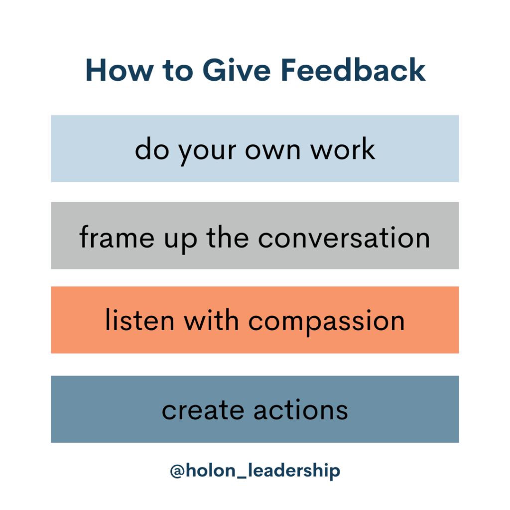 How to give feedback